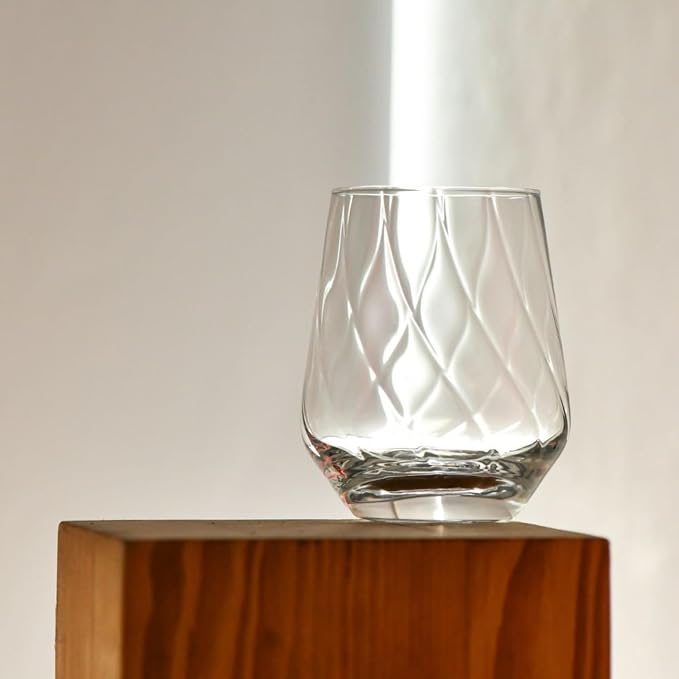 Krosno Textured Drinking Glasses, Water and Juice, Wine and Cocktails, 54 fl. oz - Image 6