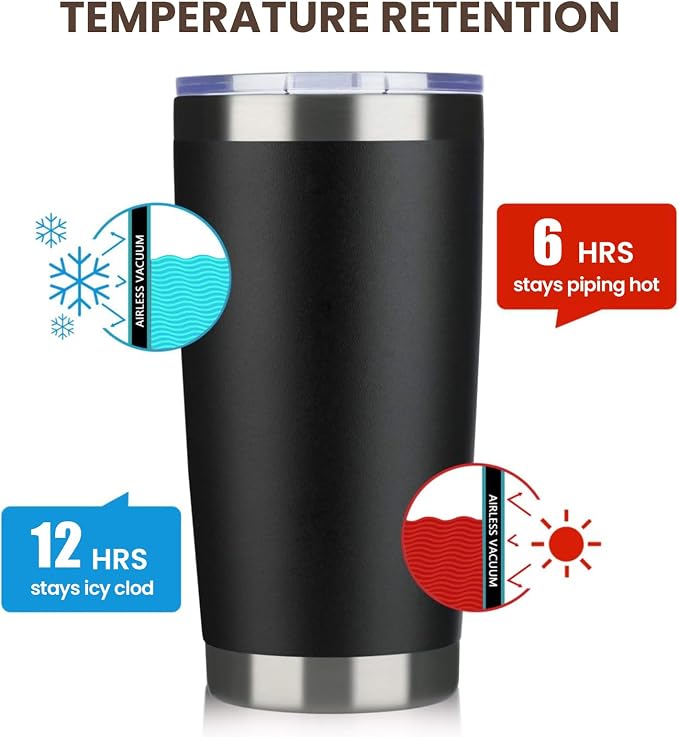 MEWAY 20oz Tumbler 12 Pack Double Wall Vacuum Insulated Travel Mug Bulk - Image 6