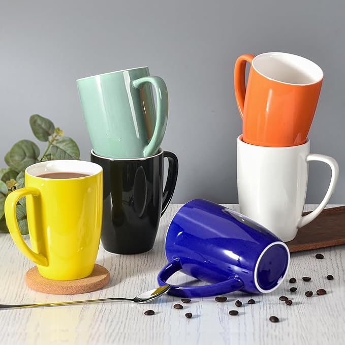 homEdge Porcelain Mug Set, 16 Ounces Cup - Image 5