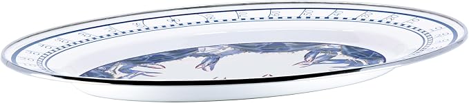 Golden Rabbit Enamelware Oval Platter, 12 x 16in - Image 2