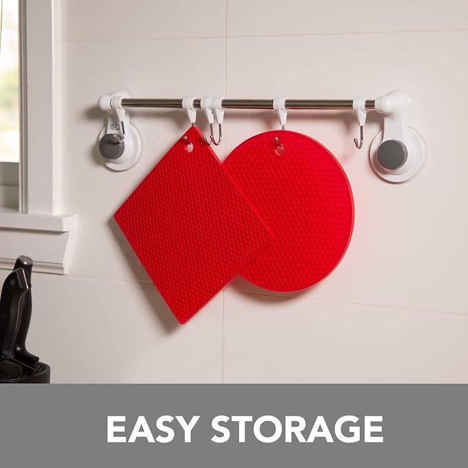 4 Pack Trivets for Hot Dishes | Hot Pads for Kitchen, Silicone Pot Holders for - Image 6