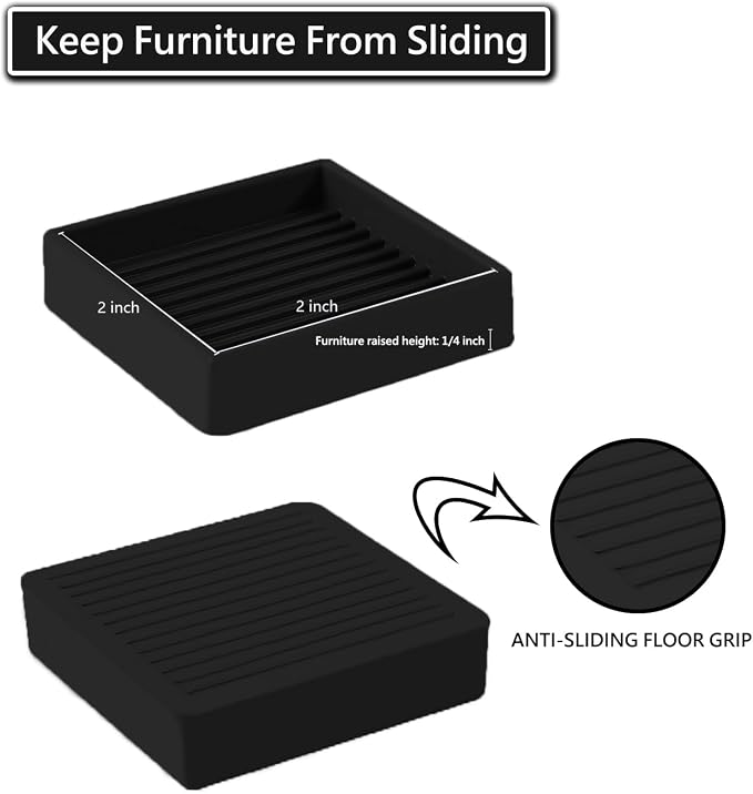 Jayen Non Slip Furniture Caster Cups Coasters Pads - Image 6