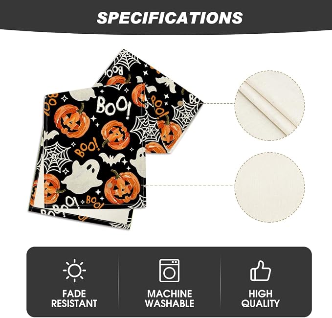 Artoid Mode 210 GSM Halloween Table Runner 13x90 Inch Home Party Decor | - Image 5