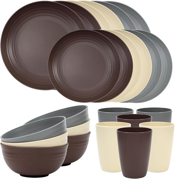 Quatish 24 Piece Plates and Bowls Sets by Quatish