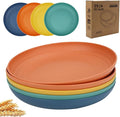 K Y KANGYUN 10 Inch Unbreakable Wheat Straw Dinner Plates, BPA Free by K+Y+KANGYUN