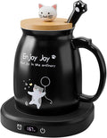 Cat Mug Coffee Mug Warmer Set for Desk Electric Heated Tea Cup Candle Plate | by SmartTool%E2%80%A2BetterLife