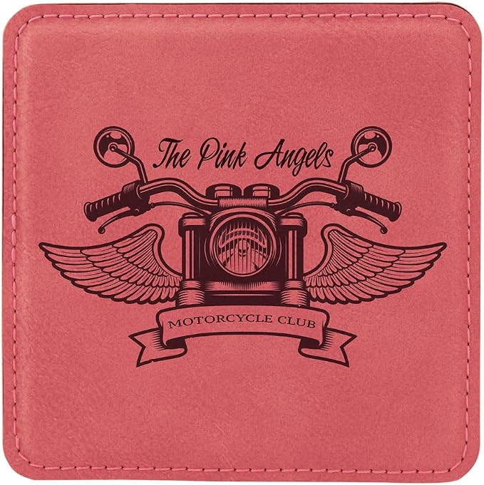 Custom Engraved Coasters | Personalized Leather Coaster | Set of 6 | Drink - Image 2