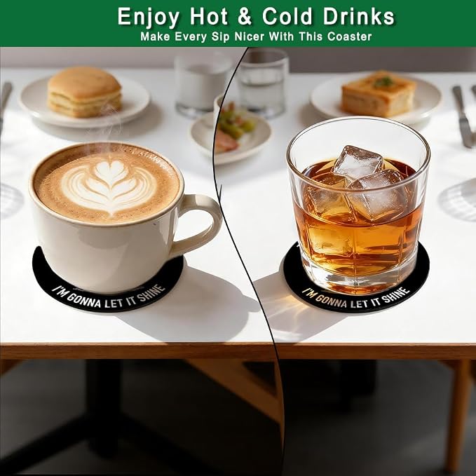 This Little Light of Mine I’m Gonna Let It Shine Drink Cup Holder Coaster Set - Image 5