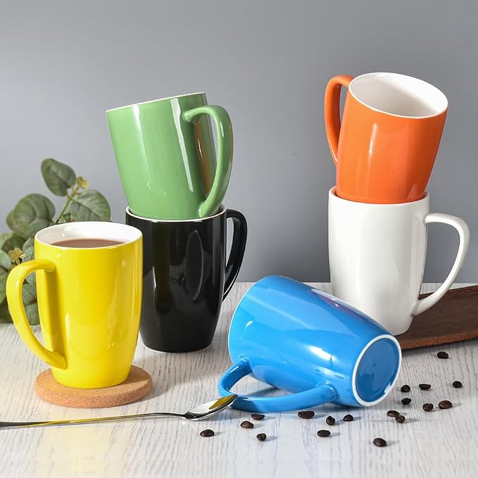homEdge Porcelain Mug Set, 16 Ounces Cup - Image 3