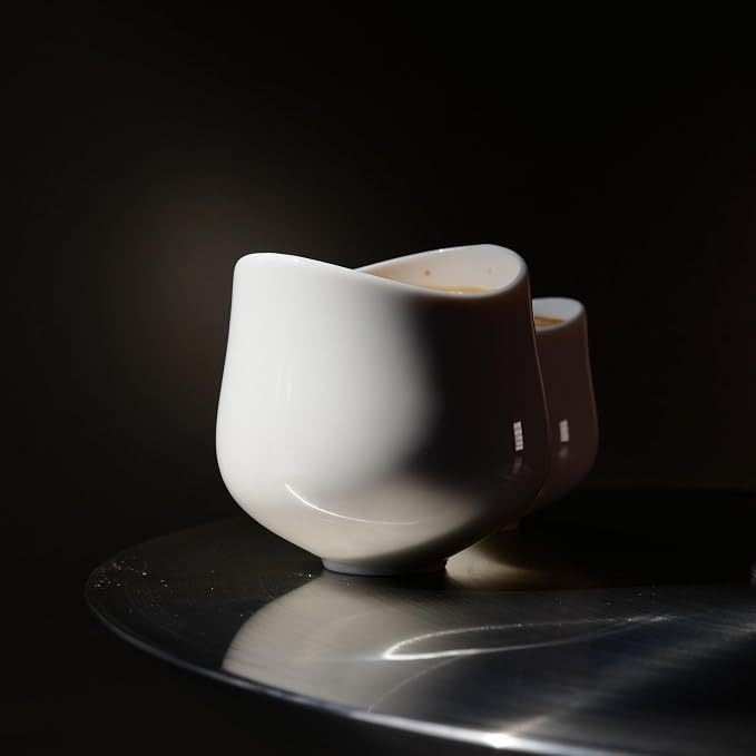 palatti Mobius Porcelain Coffee Cup, M Size, 5oz / 150ml, Pour Over, and Flat - Image 4