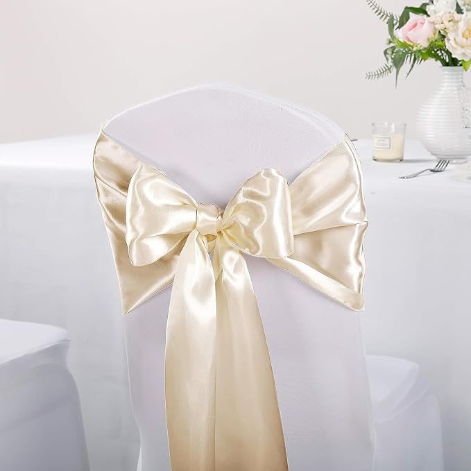 10-Pack Satin Table Runner Champagne 12 x 108 inches Long, Table Runners - Image 7