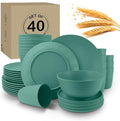 40Pack plates and bowls sets for kids by WROVA