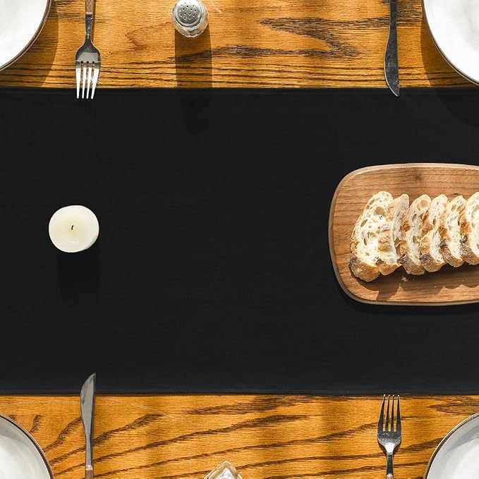 Artoid Mode Black Table Runner, Seasonal Halloween Washable Kitchen Dining - Image 4