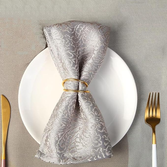 Gold Napkin Rings-24 PCS Metal Spiral Napkin Rings | Napkin Holders Buckles - Image 4