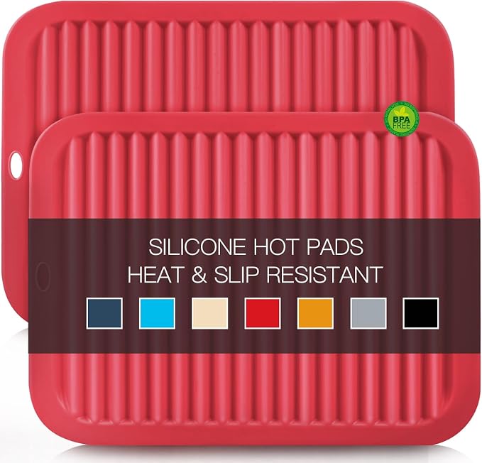 2 Pack Silicone Trivets by QPIXDIGITAL
