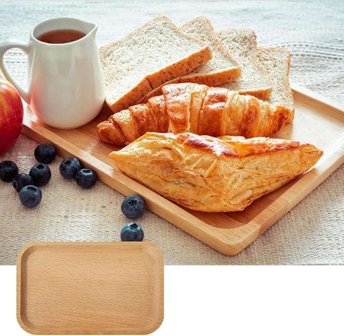 Linwnil 6 Pack 8 x 5 Inches Serving Platter Tray, Tray Cheese Plate Rectangular - Image 3