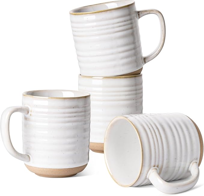 LE TAUCI Coffee Mugs 18 oz, Ceramic Mug Set, Coffee Cups by LETAUCI