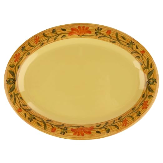 GET OP-135-VN Melamine Oval Serving Platter / Dinner Plate, 13.5" x 10.25" - Image 2