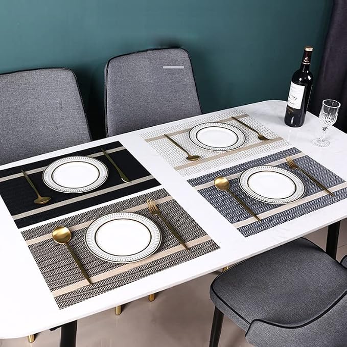 PIGCHCY Luxurious Placemats Set of 4, Non-Slip Placemats Easy to Wipe Clean - Image 7