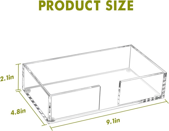 Kordory Acrylic Disposable Guest Towel Holder Tray - Image 2