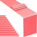 SiinvdaBZX 12 Pcs Coral Satin Table Runner 12 x 108 inches Long | Bright Smooth by SiinvdaBZX