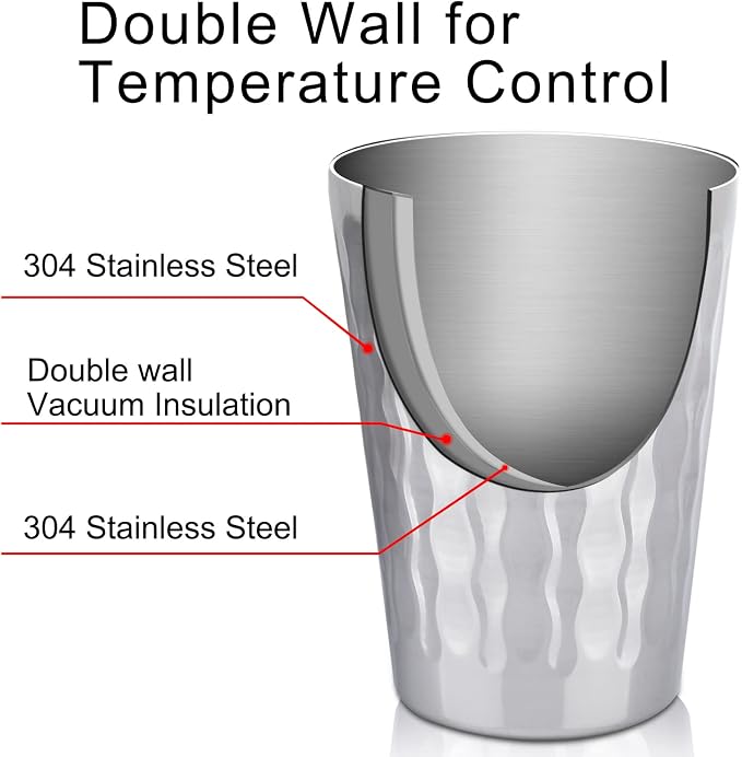 Beasea Stainless Steel Cups 15 oz, 8 Pack Large Stackable Stainless Steel - Image 4