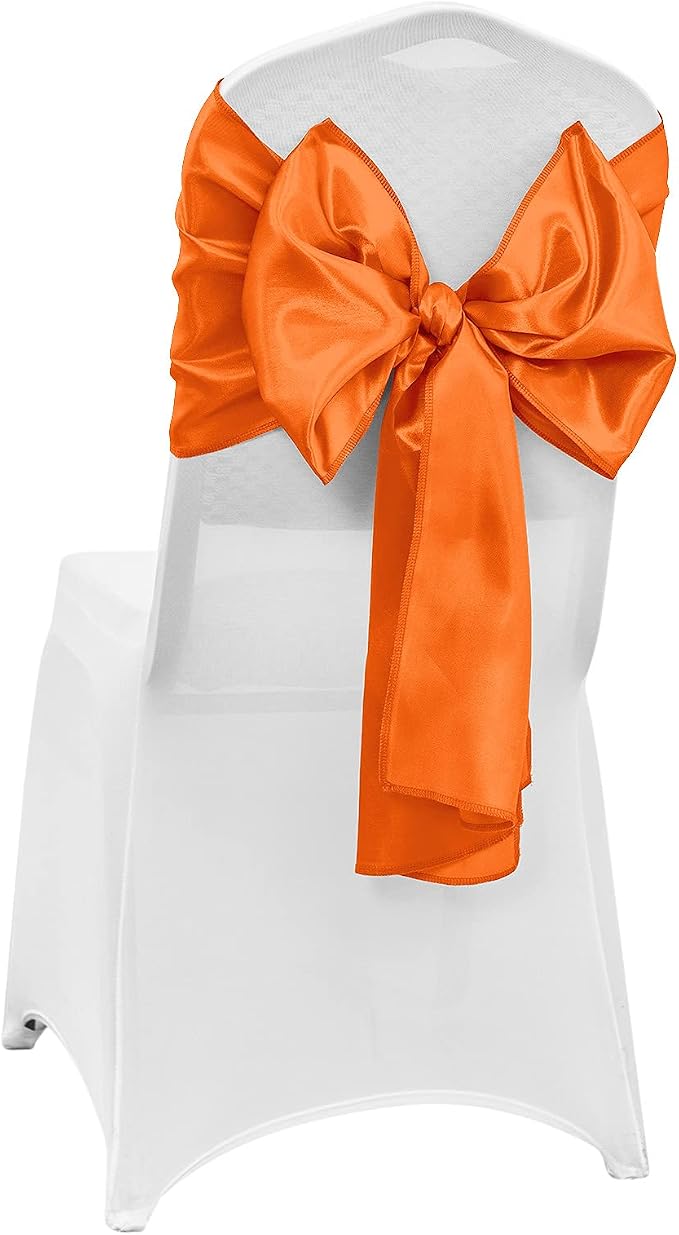 4-Pack Orange Satin Table Runner 12 x 108 Inch Long Bright and Smooth Silk - Image 6