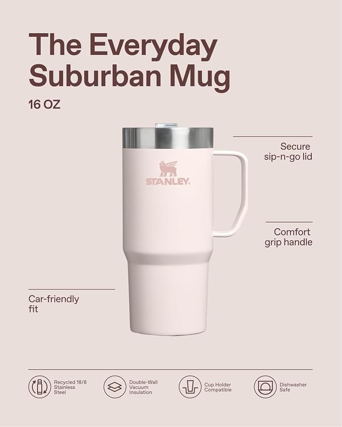 STANLEY The Everyday Suburban Mug | 16 oz | Drink Through Lid | Cup - Image 4