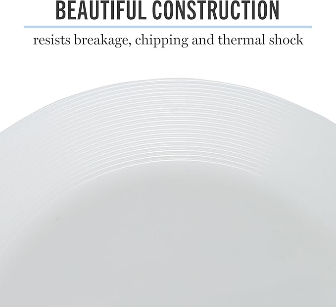 Martha Stewart Opalton Dinner Plates 6-Piece 10-Inch Plate Set – Chip and Break - Image 5