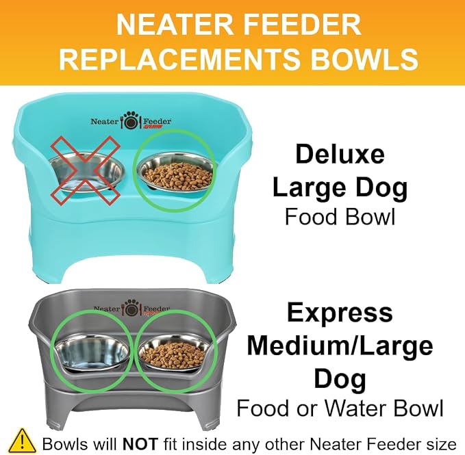 Neater Pet Brands 7 Cup Stainless Steel Dog Bowls, 1 Single Neater Feeder - Image 4