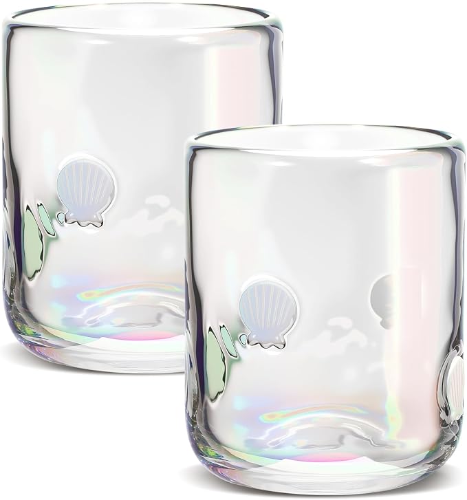 SiliFine Icon Juice Glasses, 14oz Stemless Wine Drinking Juice Glass Cup by SiliFine