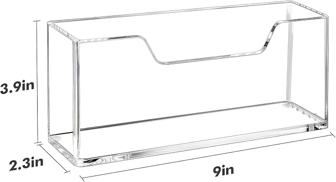 Kordory Clear Acrylic Vertical Guest Towel Holder, Large Napkin Holder | - Image 2