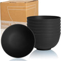 Wheat Straw Camping Bowls Sets of 6, Unbreakable 26oz Lightweight Bowls Sets by WROVA