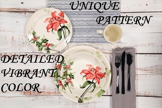 Tudor Royal 12-Piece Round Porcelain Dinnerware Set, Service - Image 4