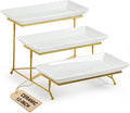 LAUCHUH 3 Tier Serving Tray, Porcelain Serving Platter Tier Serving Stand | by LAUCHUH