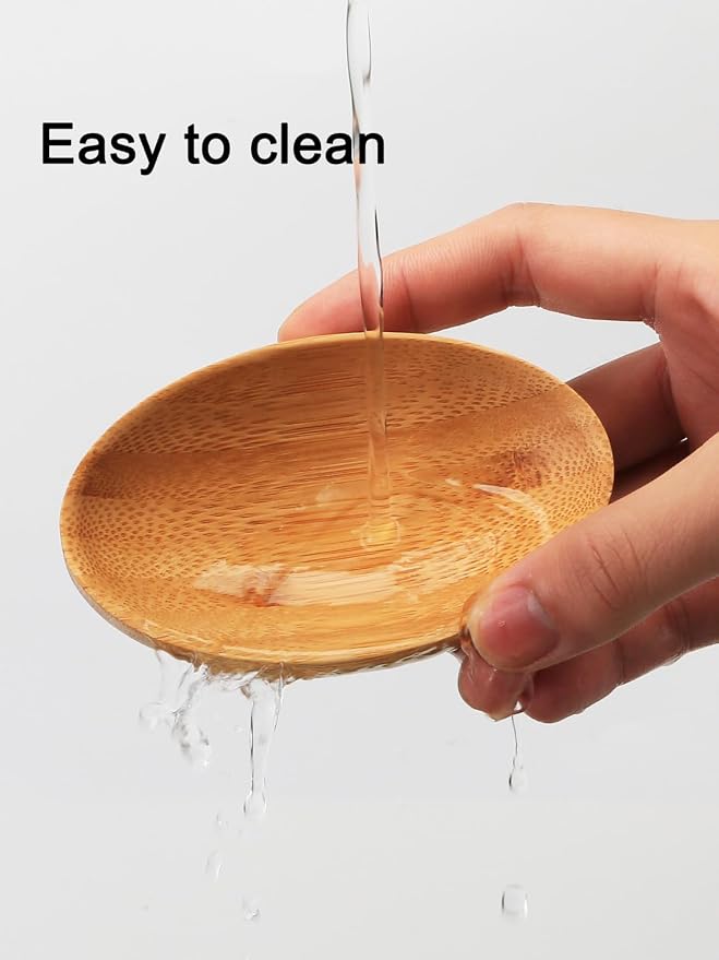 Mini Serving Dishes, Bamboo Small Appetizer Plates - Image 7