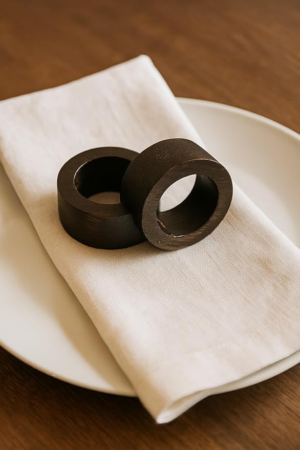 Handmade Wooden Napkin Ring Made by Artisan Beautifully Crafted and Designed in - Image 6