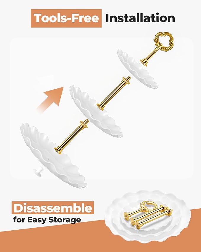 Kootek 10pcs Cupcake Stand Dessert Table Display Set Serving Tray - Image 5