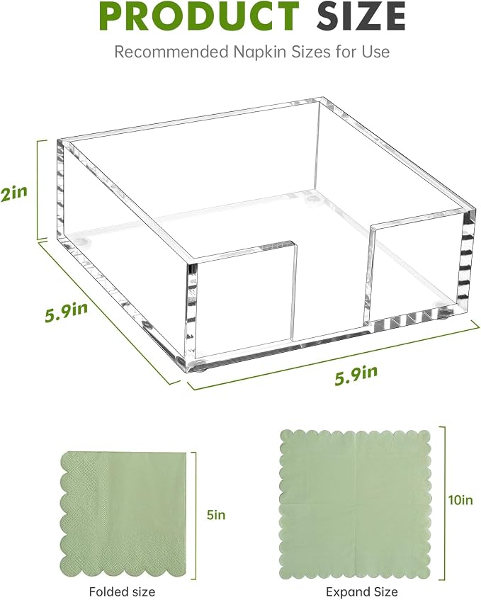 Kordory Acrylic Counter Cocktail Napkin Holder - Image 2