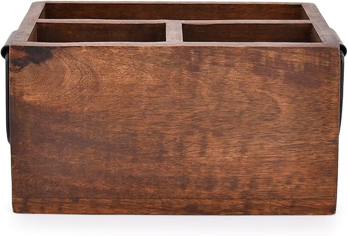 EDHAS 3 Compartment Flatware Caddy, Cutlery Utensil Holder - Image 3