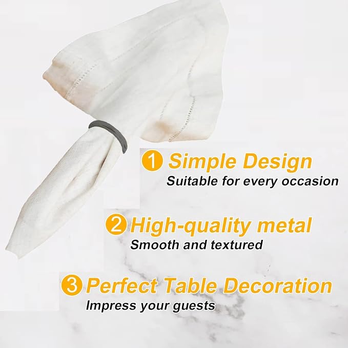 Black Napkin Rings - Image 5