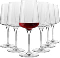 Krosno Red Wine Glasses | Elegant Design | Set of 6 | 16.9 oz | Infinity by Krosno