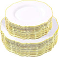 100pcs Gold Plastic Plates by WDF