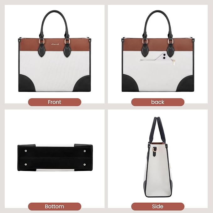 LOVEVOOK Laptop Bag for Women 15.6 lnch, Waterproof Laptops Tote Bags for Womens - Image 7