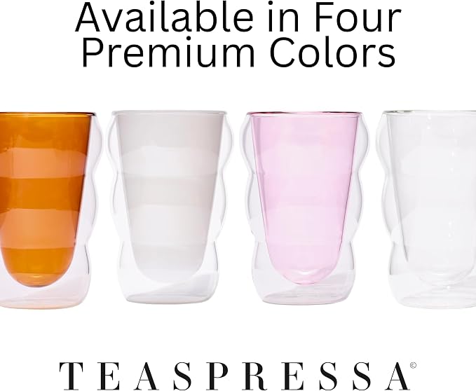 Teaspressa White Glass Cloud Cup 12 oz Double-Wall Insulated Borosilicate Glass - Image 5