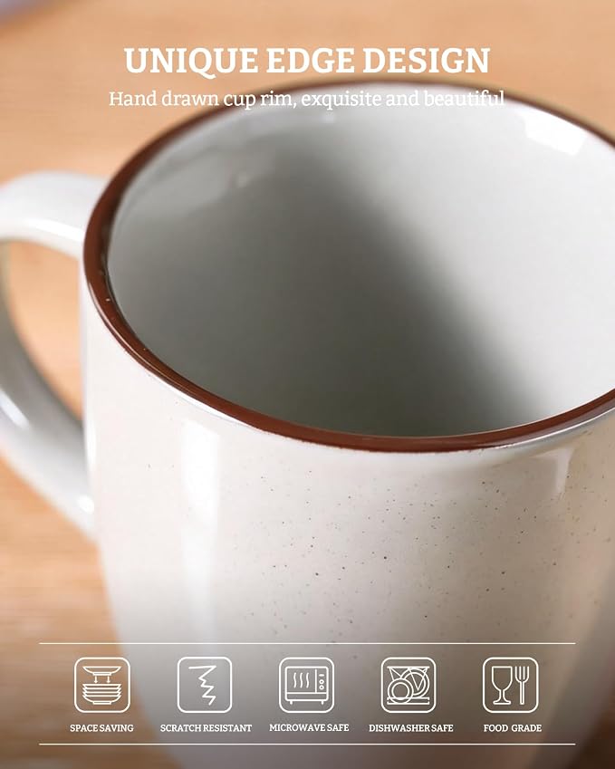 famiware Mercury Coffee Mugs 13 oz, Coffee Mugs Set of 4 - Image 5