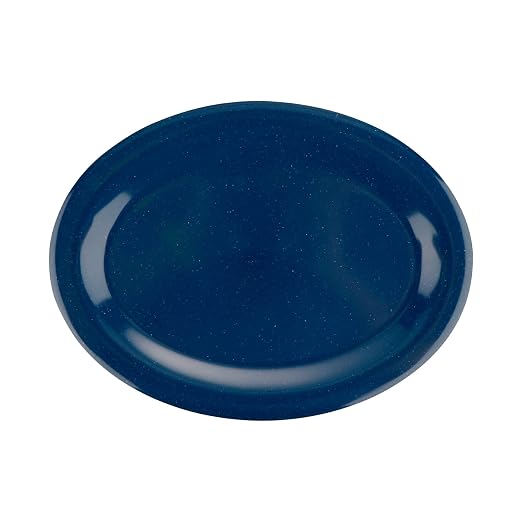 GET 12" x 9" Blue Oval Texas Melamine Dinner Plate | Dishwasher safe, - Image 2