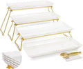 KAQAHIDO Extra Large 4 Tier Serving Tray Set, Tiered Trays Stand by Haveaniceday