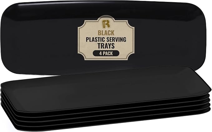 R-kay 4 Pack Plastic Serving Trays by R-KAY