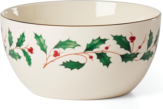 Lenox Holiday Porcelain Christmas Decorative Bowl | dishwasher safe | by Lenox
